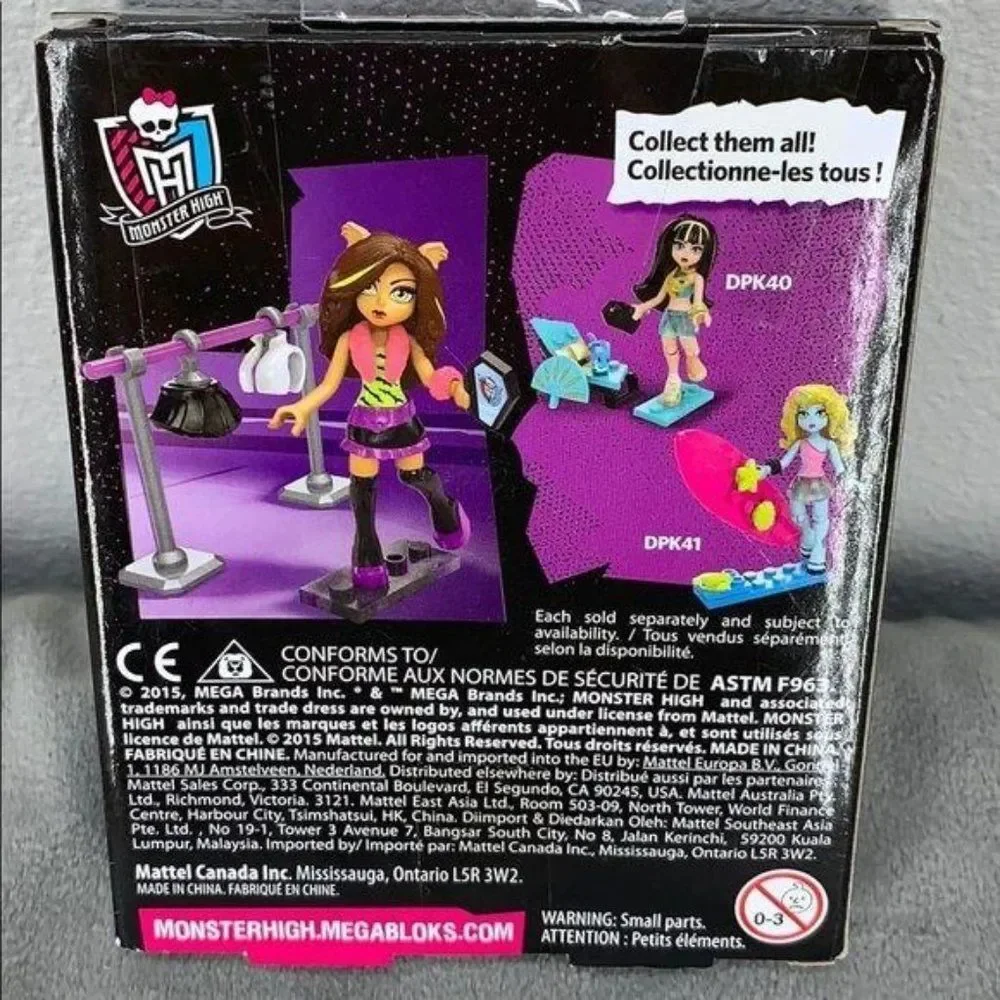 Monster High Mega Bloks Clawdeen Wolf‎ Clawsome Fashion Coffret Mode 20 pieces